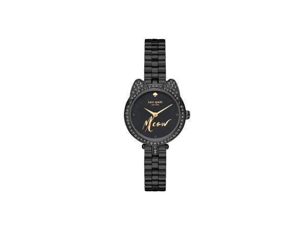 Per le “gattare” più tecnologiche, Kate Spade propone l’irresistibile orologio Gramercy in acciaio.