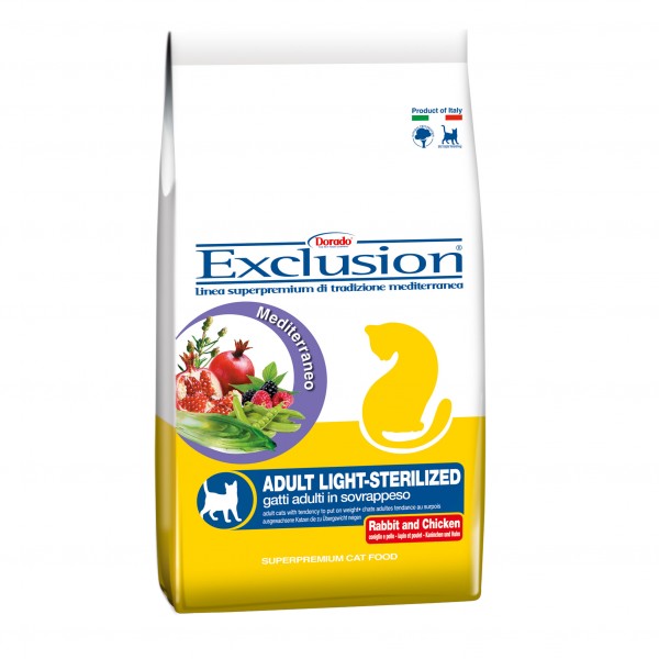 pet food contro l'obesità: Dorado Exclusion Cat-Light-Rabbit-and-Chicken