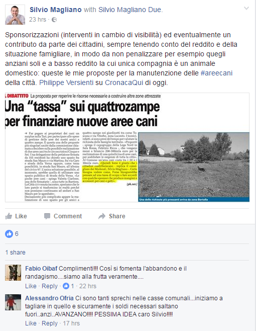 tassa cani torino 