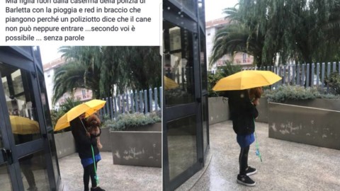 “I cani qui non entrano” – Bimba lasciata per un'ora sotto la pioggia – BarlettaNews
