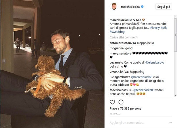 Claudio Marchisio con Mia